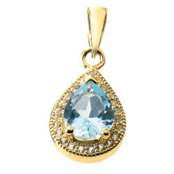 Pendentif goutte de topaze