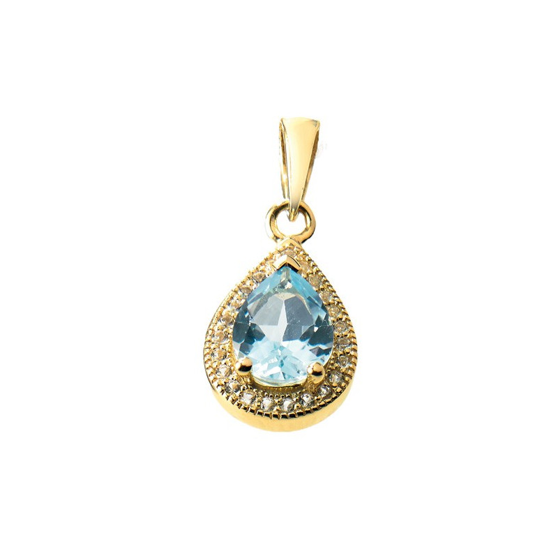 Pendentif goutte de topaze