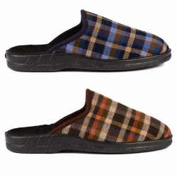 Duo de mules à carreaux - les 2 paires