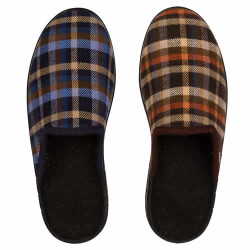 Duo de mules à carreaux - les 2 paires