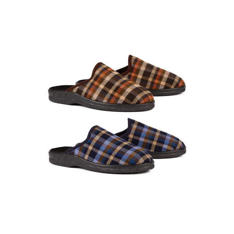 Duo de mules à carreaux - les 2 paires