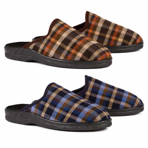 Duo de mules à carreaux - les 2 paires