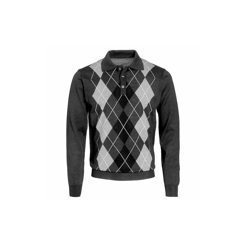 Polo mérinos intarsia