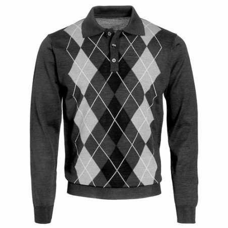 Polo mérinos intarsia