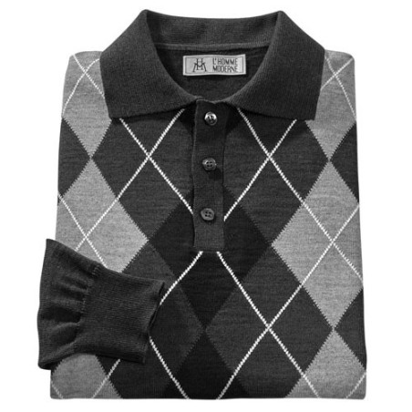 Polo mérinos intarsia