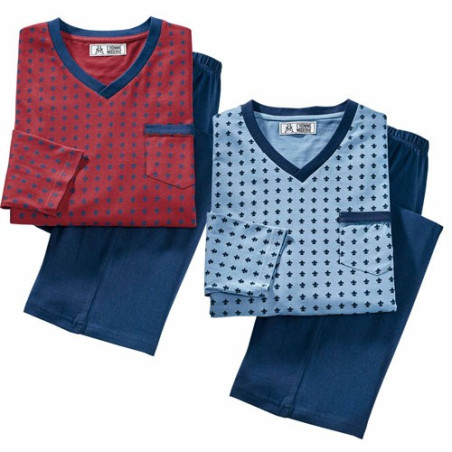 Pyjamas fleurs de lys - les 2 (de même taille)