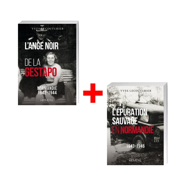 Lot de 2 ouvrages : L’ange noir de la Gestapo Normandie - 1942-1944 + L’épuration sauvage en Normandie  1943-1946
