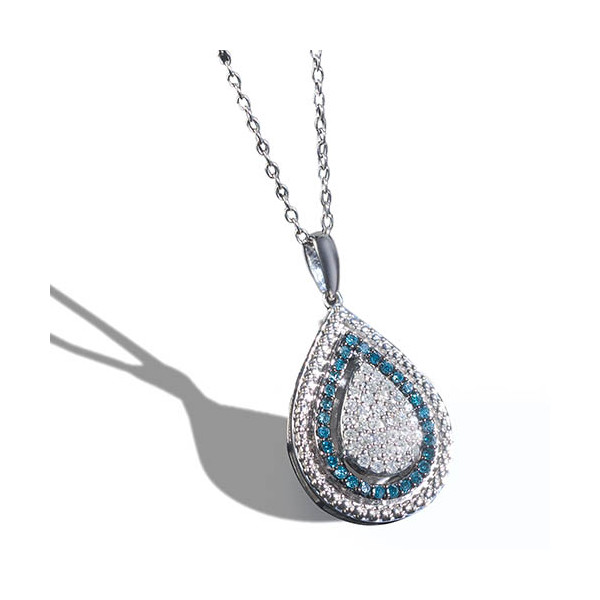 Collier diamants blancs & bleus