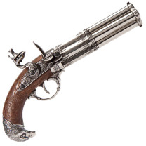 Le pistolet français 4 canons du XVIIIe siècle