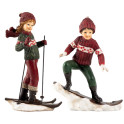 Les deux figurines sport d'hiver