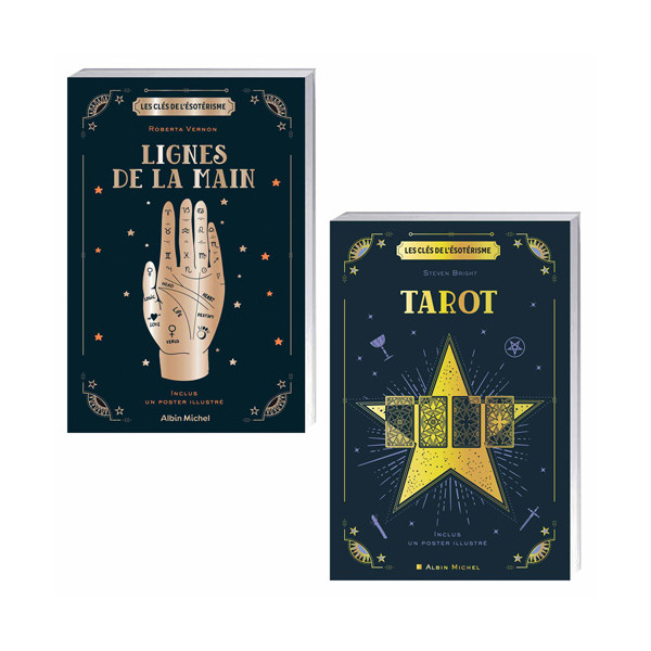 Lot de 2 ouvrages : Les Lignes de la main + Tarot 