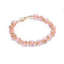 Le bracelet Murano rose poudré