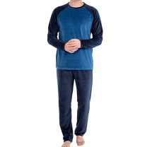 Pyjama velours bicolore