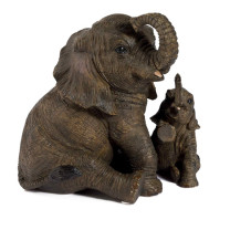 L’éléphante et son petit