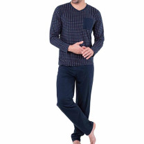 Pyjama jersey coton indigo