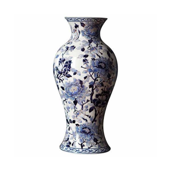 Le vase pivoines bleues