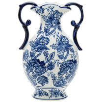 Le vase aux anses bleues