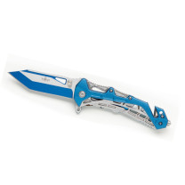 Le couteau acier bleu