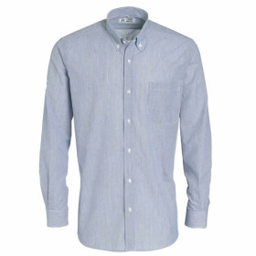 Chemise rayée «coupe confort», Encolure : 43/44, Couleur : Bleu, par l’Homme Moderne.