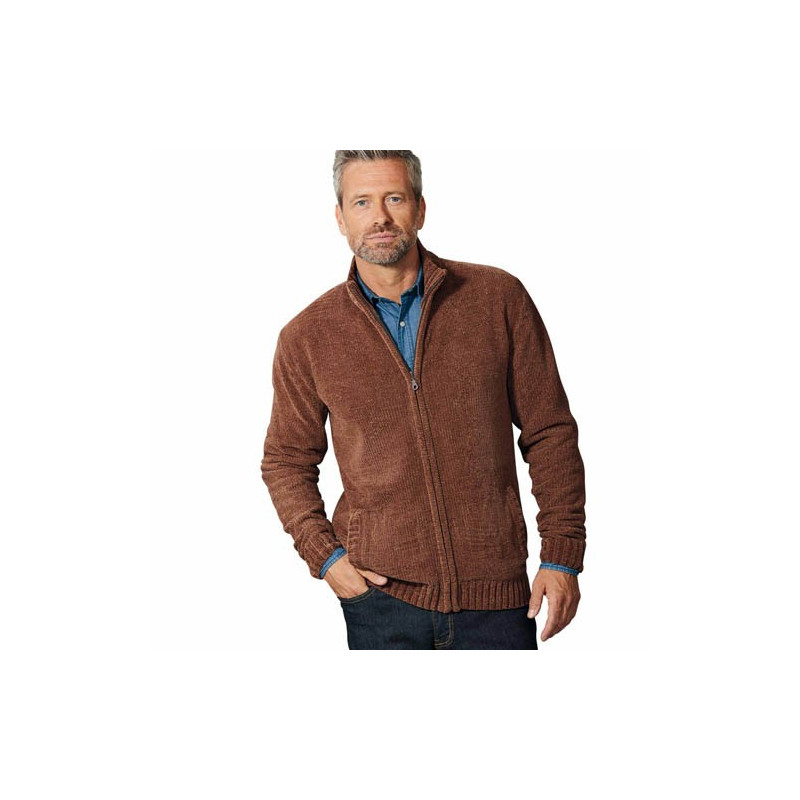 Gilet maille velours