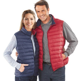 Doudounes sans manches - les 2, Tour de poitrine : S (88/92), Couleur : Marine/Rouge, par l’Homme Moderne.