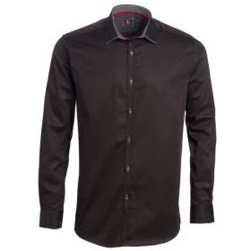 Chemise Fashion Class, Encolure : 41/42, Couleur : Noir, par l’Homme Moderne.
