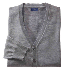 Gilet laine Mérinos, Tour de poitrine : M (96/100), Couleur : Gris, par l’Homme Moderne.