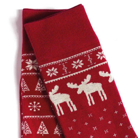 Chaussettes De Noël Caribous & Flocons