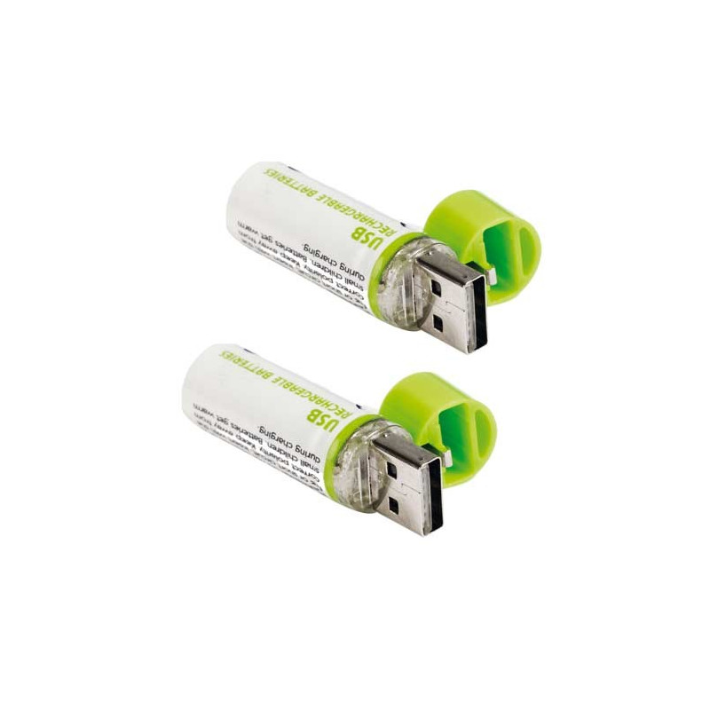 Piles rechargeables "USB CHARGE" - les 2