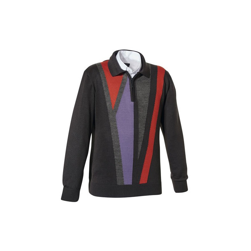 Pull-polo jacquard Graphic