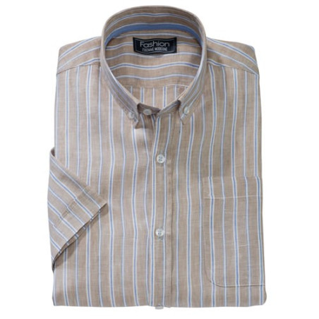 Chemisette Rayée Lin