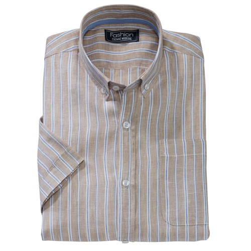 Chemisette Rayée Lin