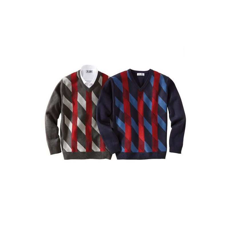 Pulls jacquard géométriques - les 2