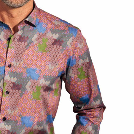Chemise popeline «patchwork»