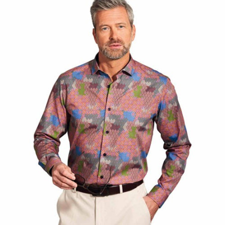 Chemise popeline «patchwork»