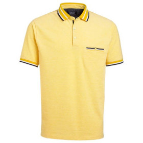 Polo maille oxford, Tour de poitrine : XL (112/116), Couleur : Jaune, par l’Homme Moderne.