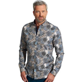 Chemise bleu cachemire, Encolure : 45/46, Couleur : Bleu, par l’Homme Moderne.