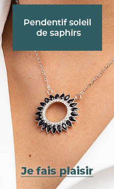 Pendentif soleil de saphirs