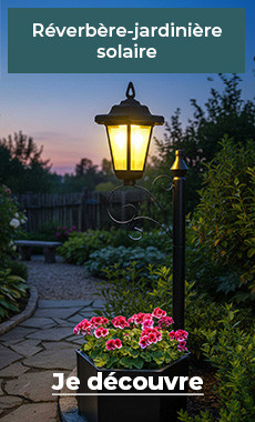 Réverbère jardinière solaire