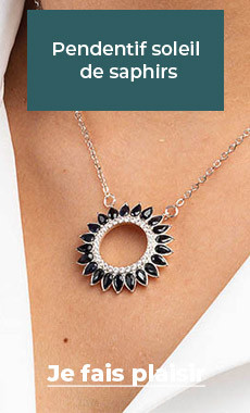 Pendentif soleil de saphirs