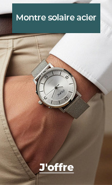 Montre solaire acier