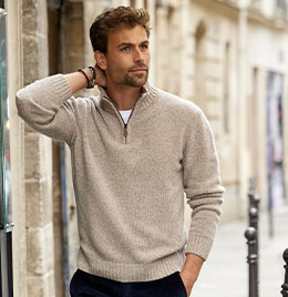 Pull en laine et soie