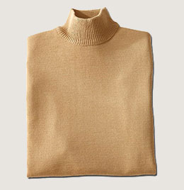 Pull mérinos col cheminée