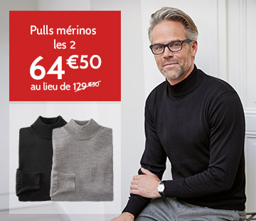 
													Pulls mérinos - les 2
											