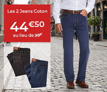 
													Les 2 jeans coton
											