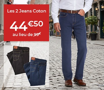 
													Les 2 jeans coton
											